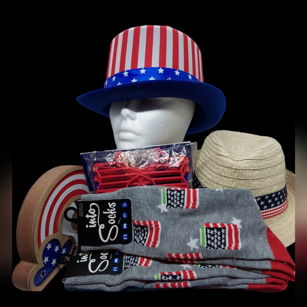 One Lot of Patriotic Accessories